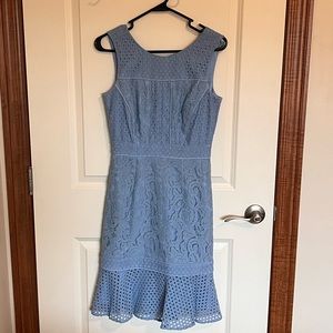 Antonio Melani, size 2, cornflour blue lace dress